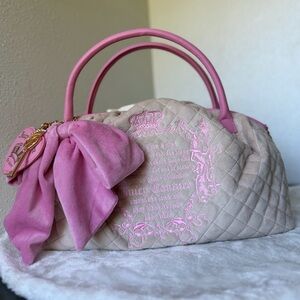 Juicy Couture Juicy Tale Bowler bag NWT SANDSTONE - tan beige pink gold hardware